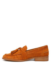 Men's Casual Suede Loafers with Tassel Detail