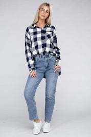 Women's Casual Plaid Flannel Shirt