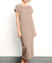 Women's Oversized Organic Hemp Side Slit Maxi Dress