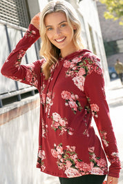 FLORAL PRINT SWEARTSHIRT