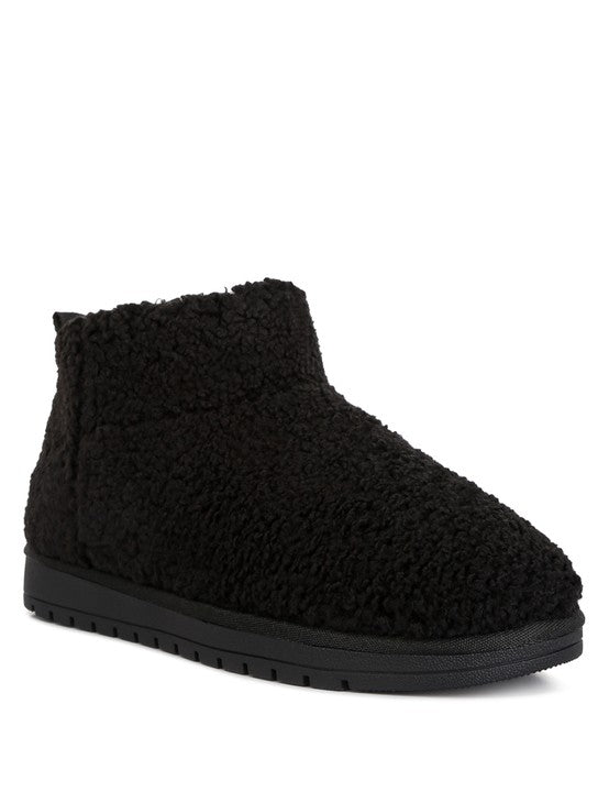 Women's Cozy Fleece Slip-On Winter Boots