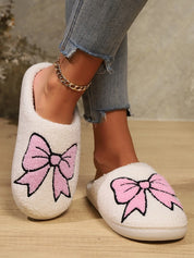 Women's Cozy Bowknot Fuzzy Winter Slippers