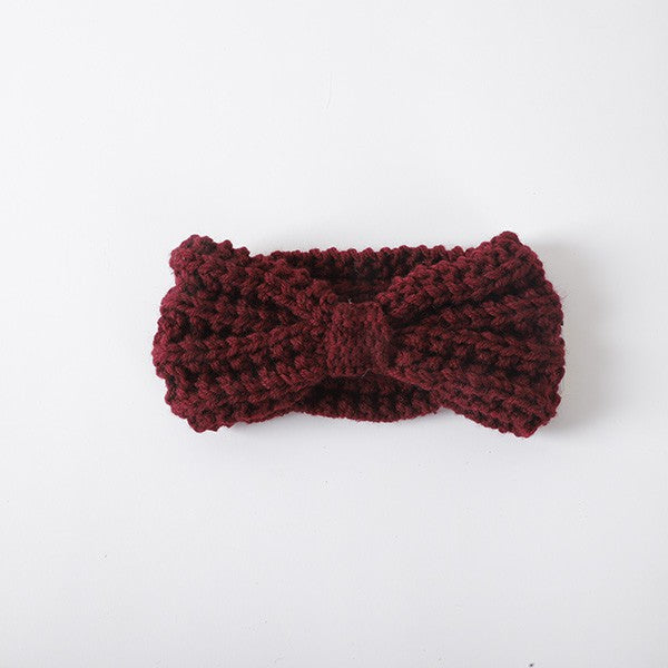 Women's Knitted Bow Winter Headband