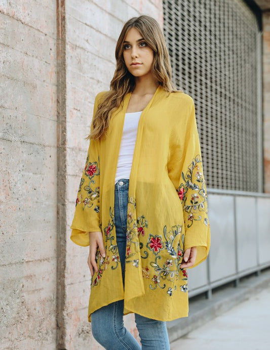 Women's Floral Kimono Cardigan