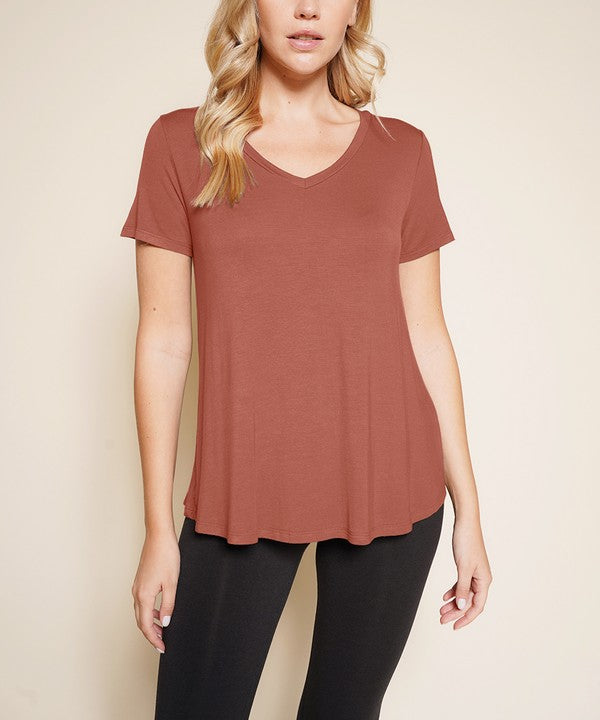 Women's Bamboo Classic V Neck Top