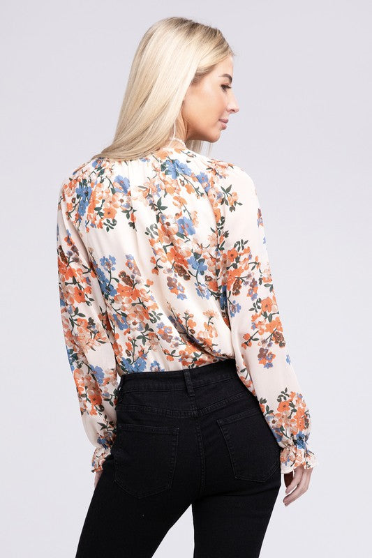 Women's Floral Chiffon Blouse