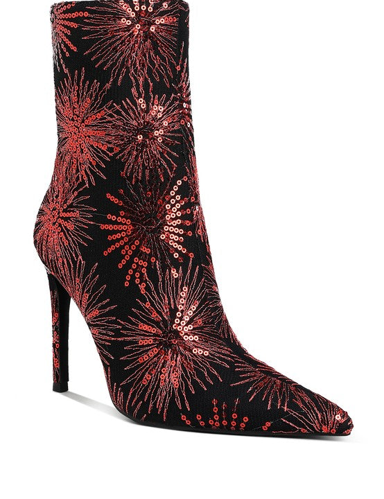 Women's Sequin Embellished Stiletto Boots