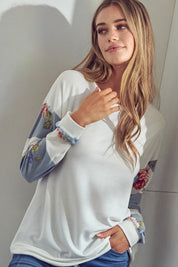 Women's Casual Floral Mix Sweatshirt