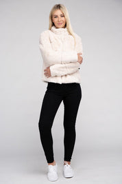 Women's Cozy Fluffy Zip-Up Jacket