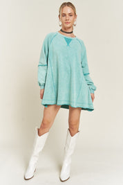 Women's Colorwash Tunic Sweatshirt with Pockets