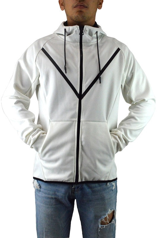 Men's Casual Full Zip Hoodie with Pockets