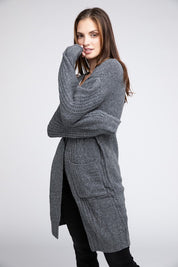 Women's Loose Fit Twist Knitted Open Front Cardigan