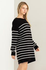 Women's Relaxed Fit Striped Sweater Dress