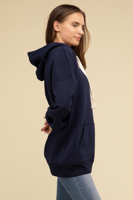 Women's Oversized Longline Hoodie Sweatshirt