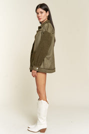 Women's Oversized Faux Fur Suede Jacket