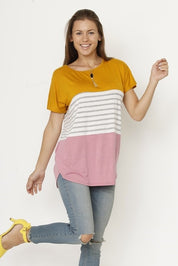 Women's Color Block Tunic Top