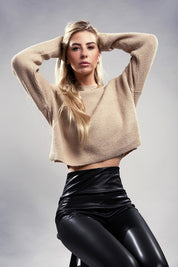 Women's Relaxed Fit Mock Neck Pullover