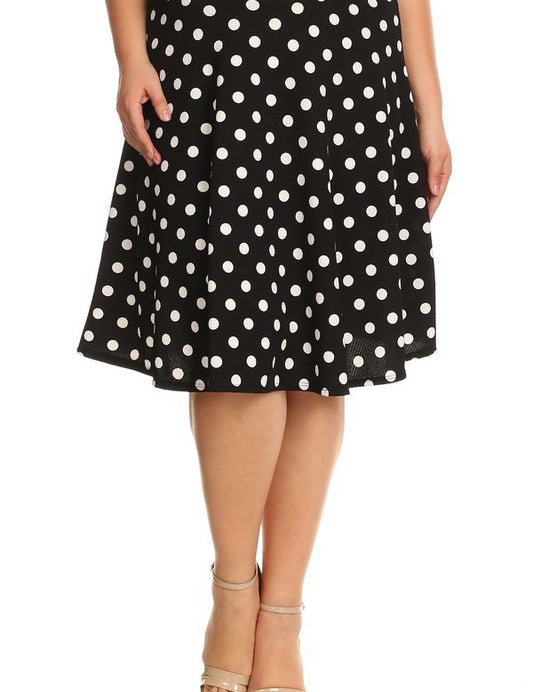 White and red polka dot skirt