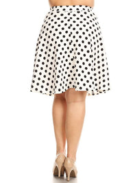 Women's High Waisted A-Line Polka Dot Skirt