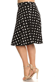 Women's High Waisted A-Line Polka Dot Skirt