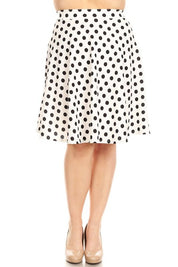 Women's High Waisted A-Line Polka Dot Skirt