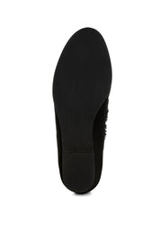 Women's Formal Suede & Faux Fur Flat Loafers