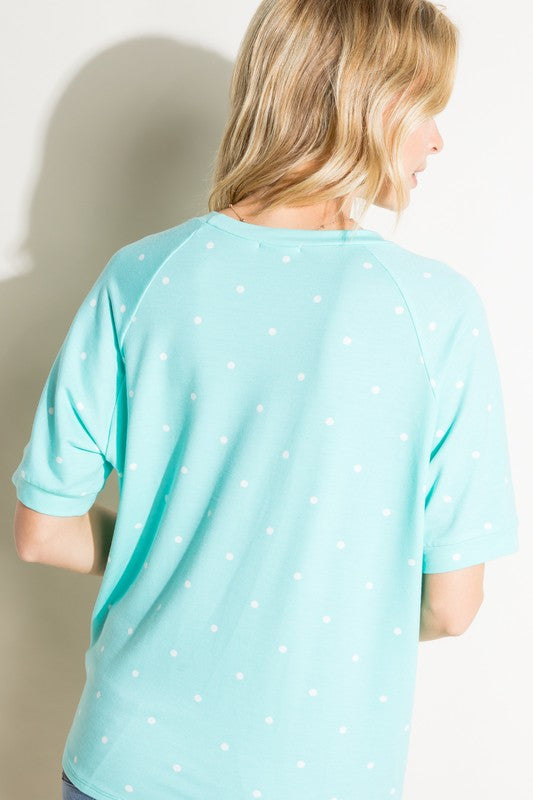 Women's Polka Dot French Terry Top