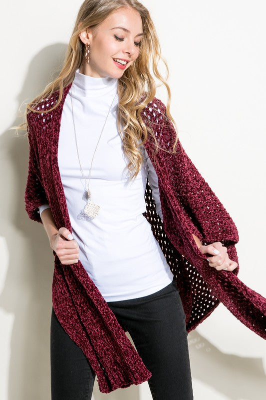 CARDIGAN CAPE PONCHO