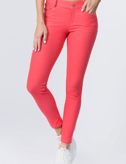 Cotton-Blend 5-Pocket Skinny Jeggings