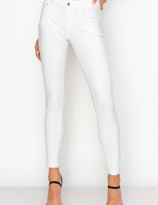 Cotton-Blend 5-Pocket Skinny Jeggings