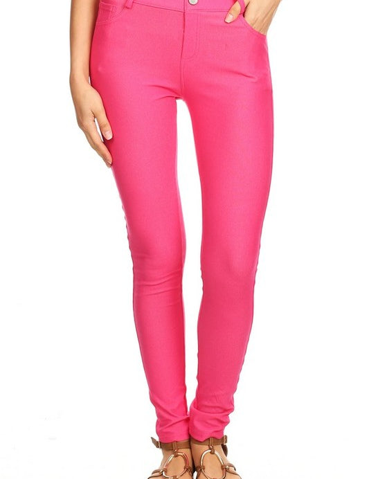 Cotton-Blend 5-Pocket Skinny Jeggings