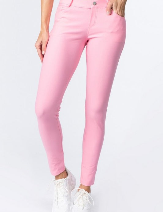 Cotton-Blend 5-Pocket Skinny Jeggings