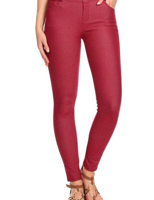 Cotton-Blend 5-Pocket Skinny Jeggings