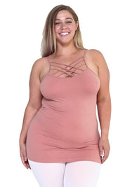 Women's Seamless Criss-Cross Front Cami