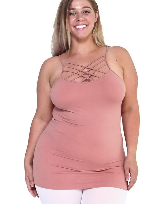 Women's Seamless Criss-Cross Front Cami