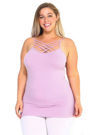 Women's Seamless Criss-Cross Front Cami