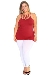 Women's Seamless Criss-Cross Front Cami