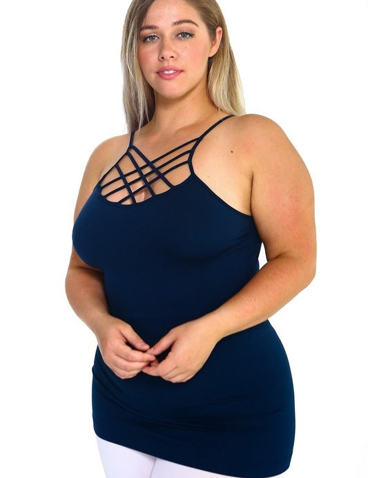 Women's Seamless Criss-Cross Front Cami