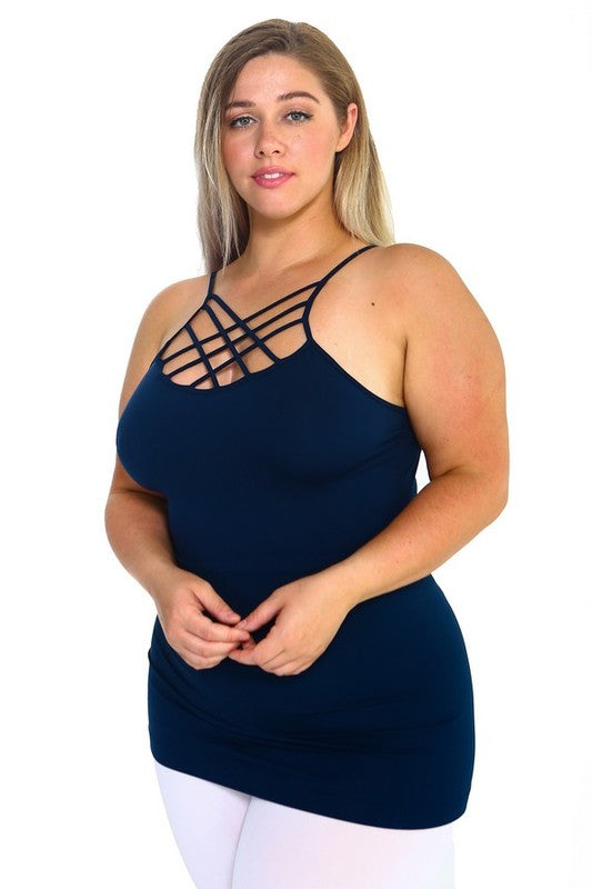 Women's Seamless Criss-Cross Front Cami