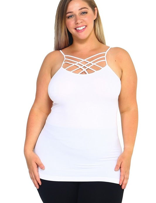 Women's Seamless Criss-Cross Front Cami