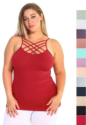 Women's Seamless Criss-Cross Front Cami