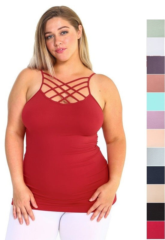 Women's Seamless Criss-Cross Front Cami