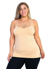 Women's Seamless Criss-Cross Front Cami