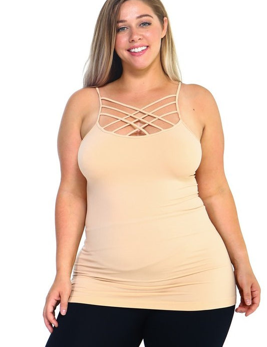 Women's Seamless Criss-Cross Front Cami