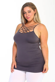 Women's Seamless Criss-Cross Front Cami