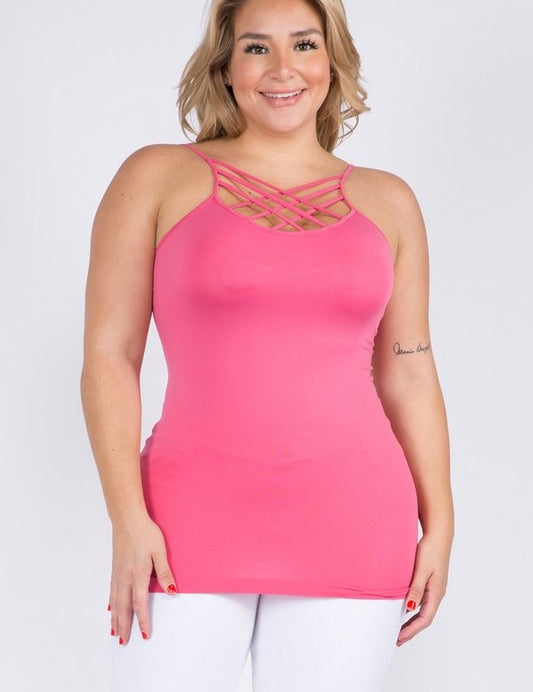 Women's Seamless Criss-Cross Front Cami