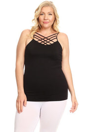 Women's Seamless Criss-Cross Front Cami