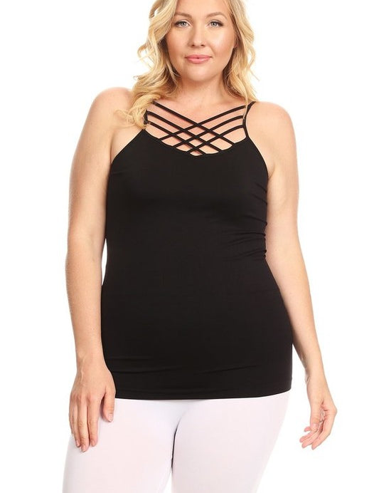 Women's Seamless Criss-Cross Front Cami