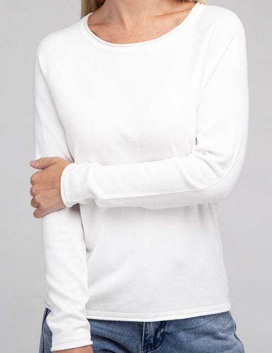 Viscose Round Neck Basic Sweater