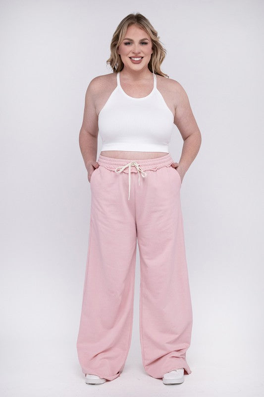 Women's Plus Relaxed Fit French Terry Drawstring Pants